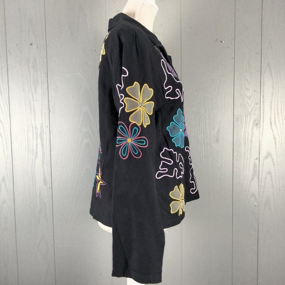Indigo Moon Patchwork Embellished Jacket M 12-14 HIPPY BOHO CHIC Embroidery Fun - Picture 2 of 13